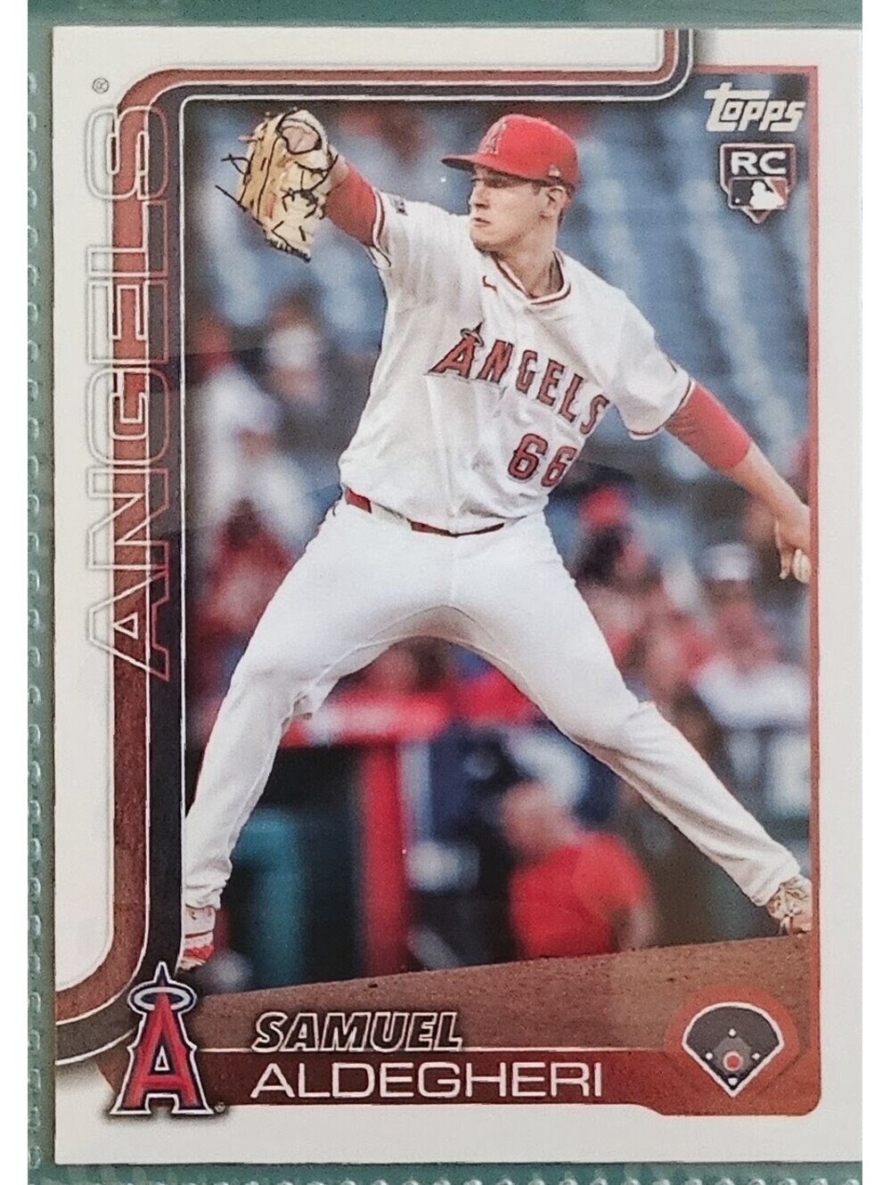 2025 Topps #438: Samuel Aldegheri (RC) LA Angels